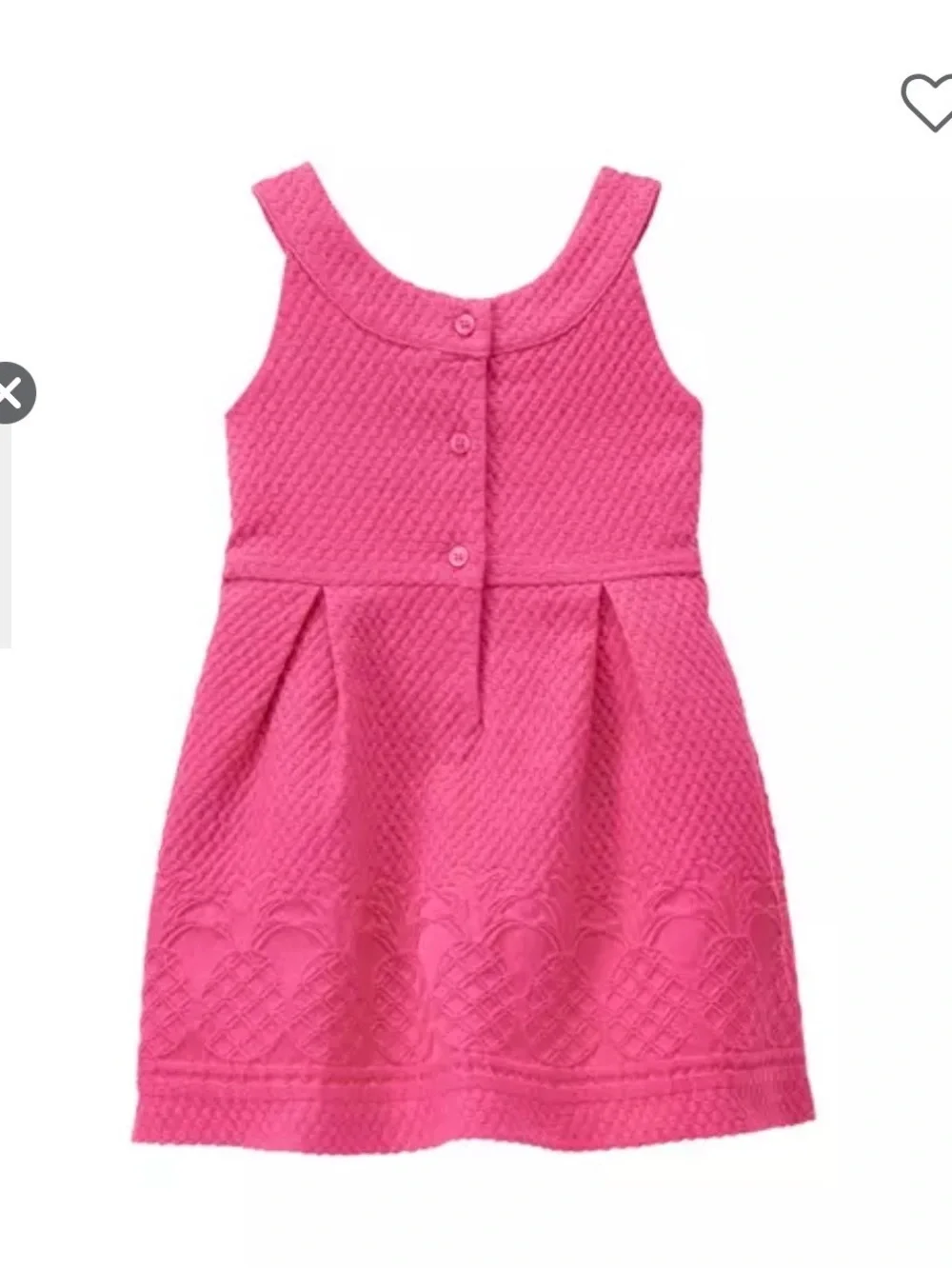 Janie and Jack Jacquard Pineapple Dress in Watermelon Pink